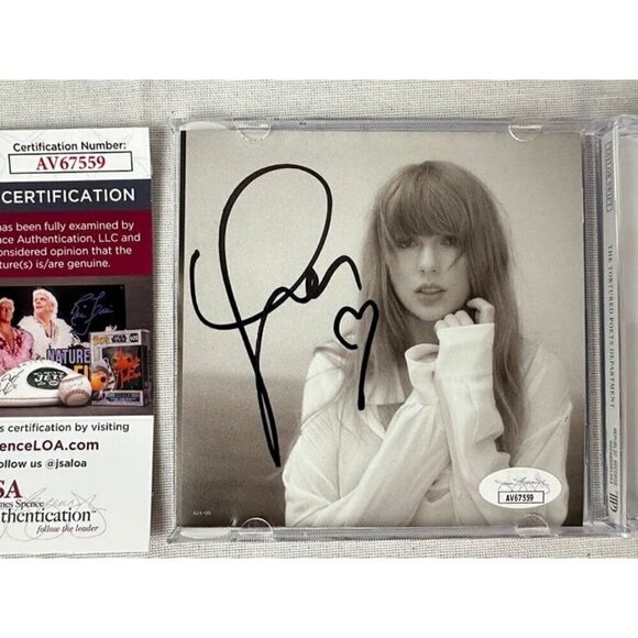 Autograph Other - Taylor Swift signed autographed TTPD CD INSERT WITH HEART <3 JSA COA AV67559